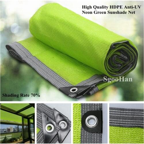 Fluorescent Green Anti-UV HDPE Sunshade Net Swimming Pool Awning Succulent Plant Sun Shading Net Car Shed Balcony Fence Sunblock
