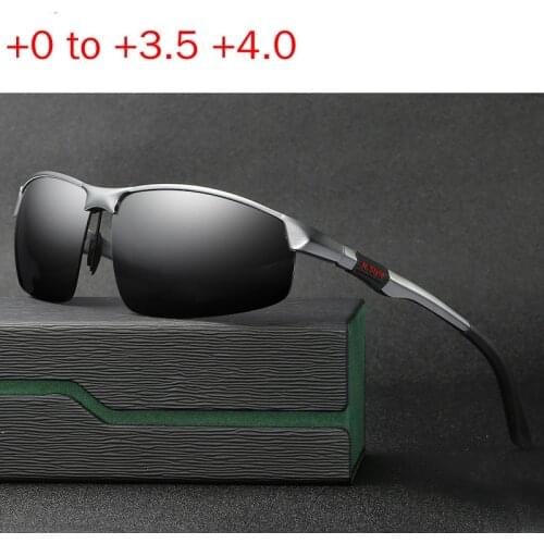 Aluminum Magnesium Magnifying Reading SunGlasses Men Women Metal Frame Bifocal Presbyopia Hyperopia Glasses Diopters 1.0-3.5 NX
