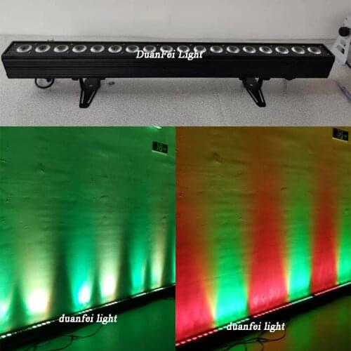 12pcs 18x15w rgbwa led bar dmx indoor dot strip led pixel bar wall wash lyre led