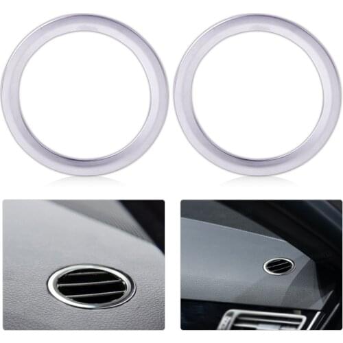 2PCS Chrome Interior AC Air Vent Outlet Trim Cover Ring Fit for Mercedes Benz B Class W246 B180 B200 2012 2013 2014 2015