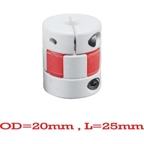 4pcs Aluminium Plum Flexible Shaft Coupling D20 L25 5X6mm Motor Connector Flexible Coupler 5mm To 6mm