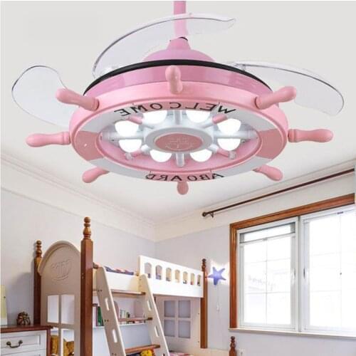 42 Inch ceiling fan wood ventilator lamp with remote control light for children bedroom fans with lights wooden