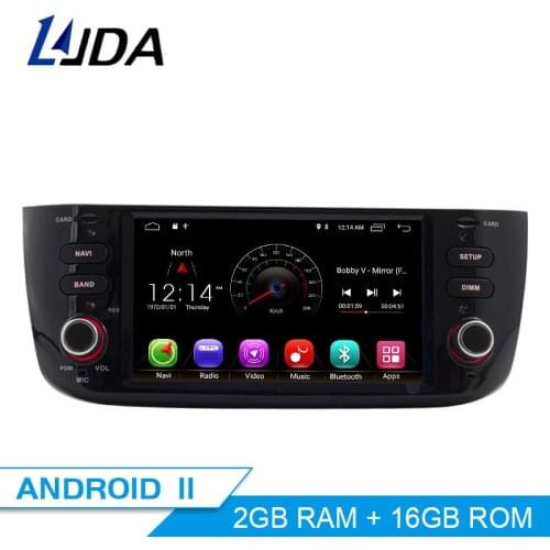 LJDA 1 din Auto Radio Android 10.0 Car Multimedia Stereo For Fiat Grande Punto Abarth Punto EVO Linea 2012 2013 2014 2015 WIFI