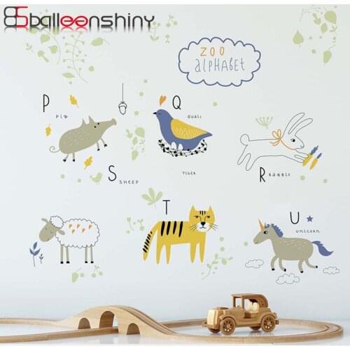 BalleenShiny DIY Animal Paradise Home Wall Sticker Living Room Children Room Mural Decals Sofa TV Background Decoration