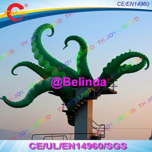 Free shipping, Artificial Octopus Legs Giant green Inflatable Pacific Octopus Tentacles
