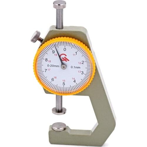 GOXAWEE Dial Gem Caliper For Jewelry Tools from 0-20mm by 0.1 mm Leather Craft Tools Pocket Round Dial Thickness Measuring Tool