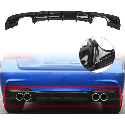 Carbon Fiber Styling Car Rear Bumper Diffuser Lip Trim Cover For BMW F30 325i 335i M-Sport 2014 2015 2016 2017 2018