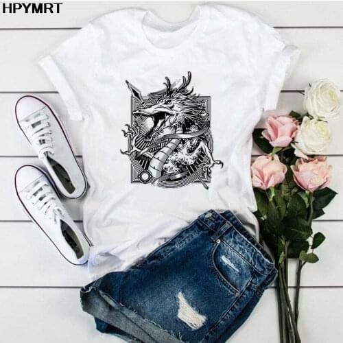 Dragon Print Oversized t-shirt Women New Summer 2020 Loose O-Neck Short sleeve harajuku t shirt Female Fashion Casual tops Tee