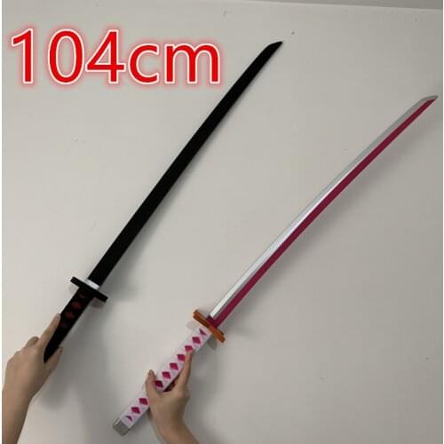 Demon Slayer Gun Kimetsu No Yaiba Sword Deadpool Sword Zoro Cosplay Sword Ninja Samurai Props Model Decoration 104cm