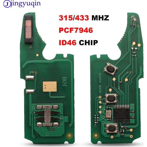 Jingyuqin pcf7946 ID46 315/433MHZ Car Key Control For VW Polo Passat B5 Tiguan Golf VOLKSWAGEN Seat Skoda Key Blank 4b