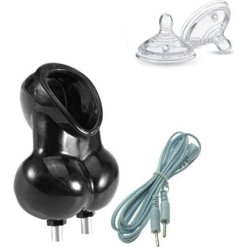 New Electro Shock Cock Cage Scrotum Penis Squeeze Cock Ring Ball Stretcher Electric Stimulation Penis Ring BDSM Sex Toys For Men