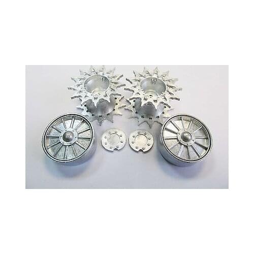 Mato 1/16 Sherman Metal Sprockets Idler Wheels For Mato M4A1(76)W RC Tank MT077 TH00764-SMT4