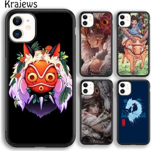 Krajews Anime Princess Mononoke soft Phone Case Cover For iPhone 5s SE 2020 6s 7 8 plus X XS XR 11 12 mini pro max coque Shell