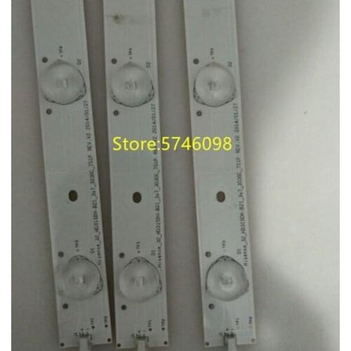 100% New LED bar light for 32inch Hisense LED32K188 TV Hisense_32_HD315DH-B21_3X7_3030C 595mm 1set=3pcs 1pcs=7led