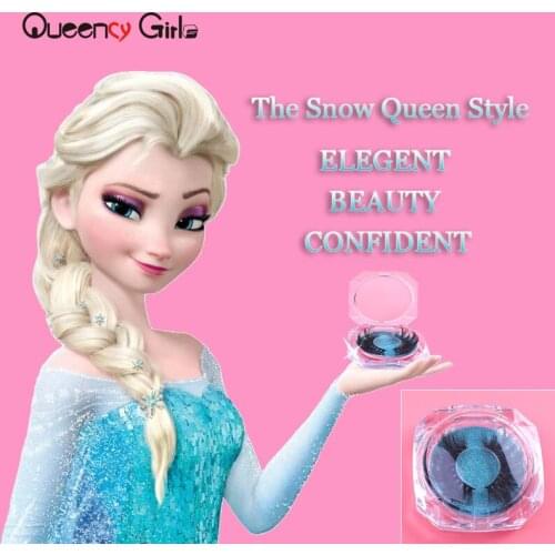 Queenly Girls Snow Queen Style Make Up 3D Huxury Mink Fur Eyelashes Extension Free Shipping More Style Lash vendor