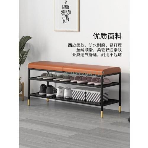 Nordic shoe-changing stool home entrance can be seated shoe cabinet sitting stool integrated light luxury creative shoe stool en