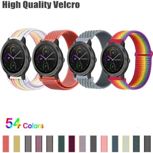 Sport Nylon Loop Band Wrist for Garmin Vivoactive 3 Music for Garmin Forerunner 645 245 Music strap loop 20mm 22mm
