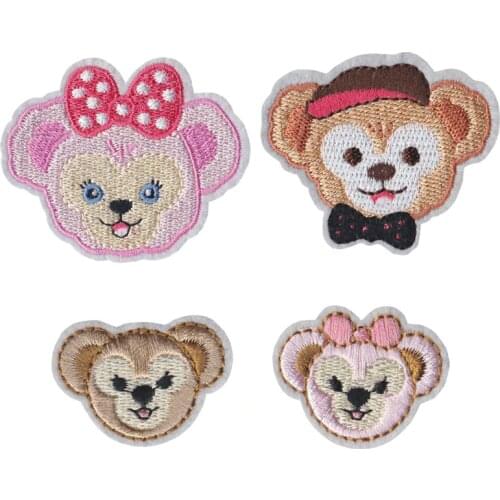 Disney Duffy Bear iron on patches stripes thermo stickers on clothes application of one transfer fusible clothing anime patch