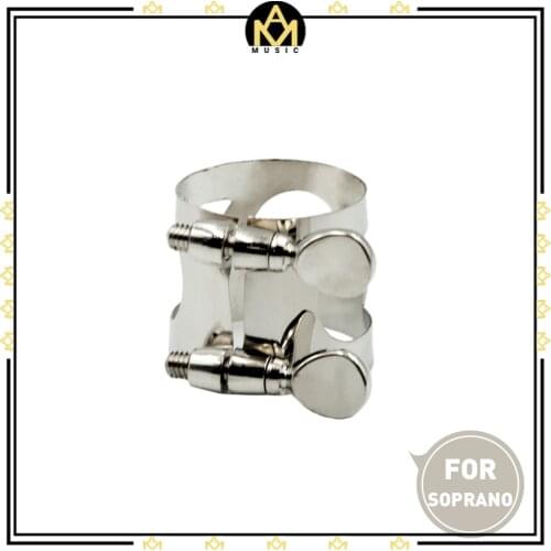 Soprano Sax Mouthpiece Ligature Metal Ligature For Soprano Saxophone Mouthpiece With Double Screws Woodwind Parts