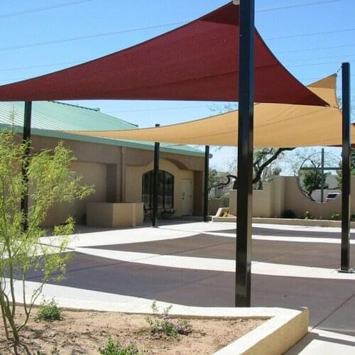 Waterproof Sun Shelter 4*4*5.7M Triangle Sunshade Sail Garden Yard Shading Net 21Colours