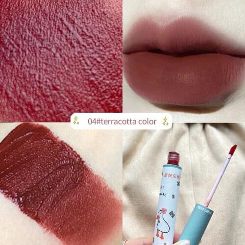 Women Velvet Matte Liquid Lipstick Waterproof Lip Gloss Long Lasting Lipstick Red Lip Tint Non-stick Cup Lipstick Cosmetic