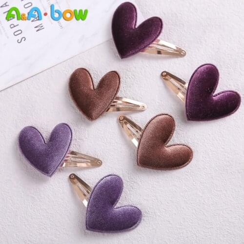1 Pair Cute 7cm Heart Girls Hair Clips for Baby Lovely Heart Birthday Gift Baby Hairpins Kids Barrettes Hair Accessories