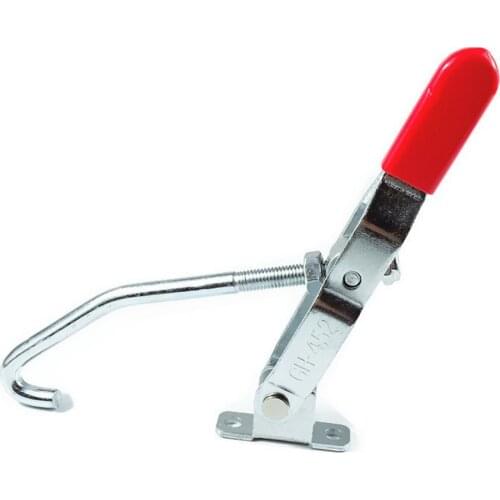 2pcs Clamps J Hook Type Toggle Clamp 170kg/375 Lbs Holding Capacity Quick Holding Draw Latch Action Toggle Clamp Pull Hook Type