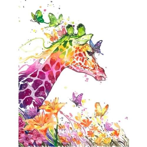 5D DIY Square/Round Diamond Painting Watercolor giraffe Cross Stitch Diamond Embroidery Needlework home Decoration J0028