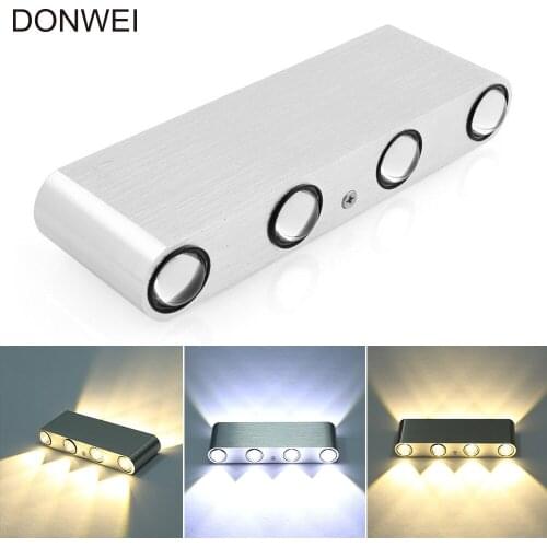 6W 8W 6LED 8LED Up and Down Wall Lamp Modern Indoor Decor Aluminum Alloy Wall Light Sconces for Living room Bedroom Hallway