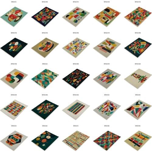 Abstract Geometric Print Pattern Placemat Placemat for Dining Table Color Nordic Graffiti Onderzetters Coasters Serviette Table