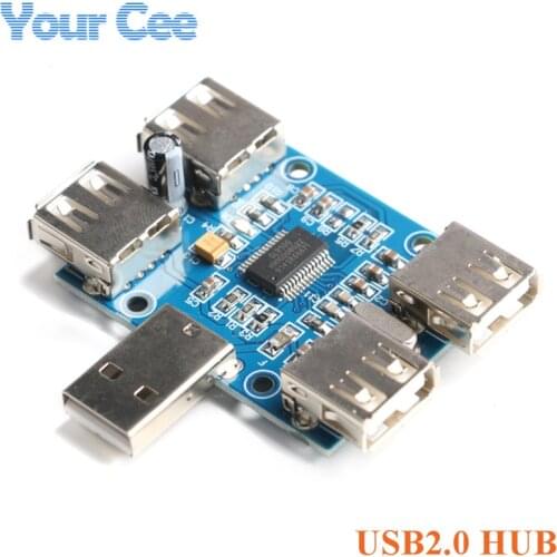 DC 5V USB HUB USB2.0 Hub Concentrator 4-Female USB Expansion Board Module Four USB Expansion Interface 4-port Controller