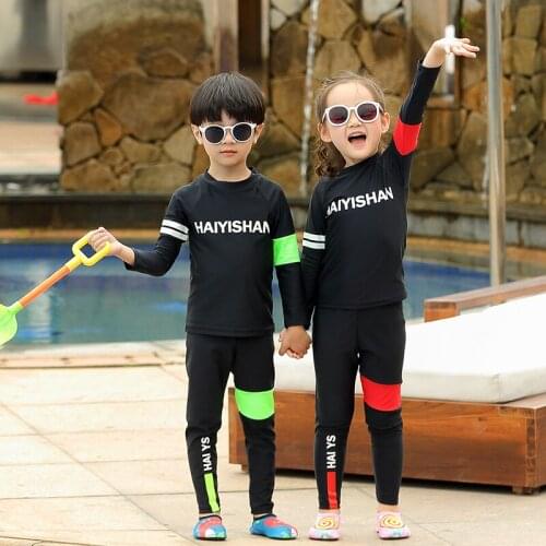 Swimwear For Teens Surfing Swimsuit Rash Guard Separate Two Pieces Kids Swimming Suit Swim Plus Size Tankini Girls Boys Bikini
