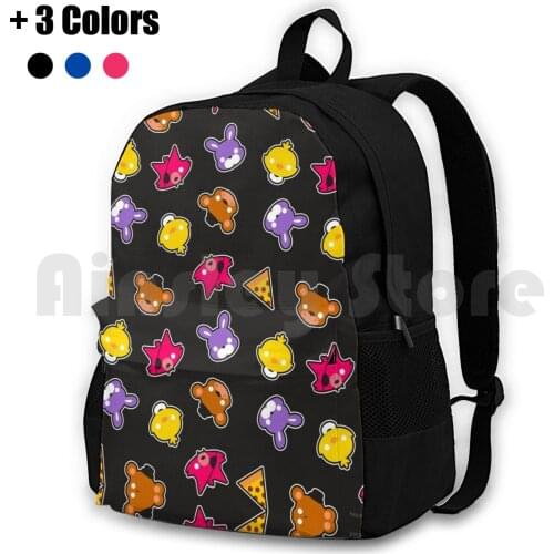 Fnaf / / Faces Pattern Cute Kawaii Chibi For Kids Outdoor Hiking Backpack Riding Climbing Sports Bag Fnaf Five Nights Nights