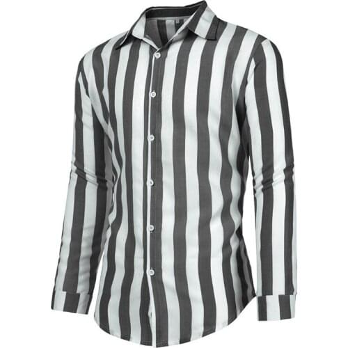 Striped Shirt Men Cotton Long Sleeve Casual Shirts Man Summer Spring Branded Fashion Mens Chic Clothing 2021 Top High Quality