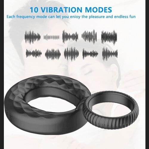 New Penis Vibration Ring Cock Prostata Massage Delay Ejaculation Clitoris Stimulator Cock Vibrator Ring Panties Sex Toys For Men