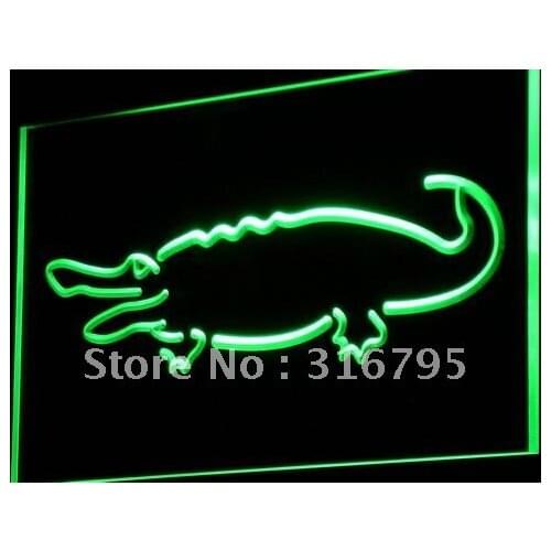 I827 Alligator Crocodile Display NEW LED Neon Light Light Signs On/Off Switch 20+ Colors 5 Sizes