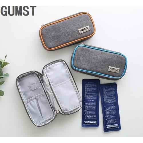Oxford portable Diabetic Insulin cooler bag thermal inusulted small cool box travel insulation case ice pack fresh carrier bag