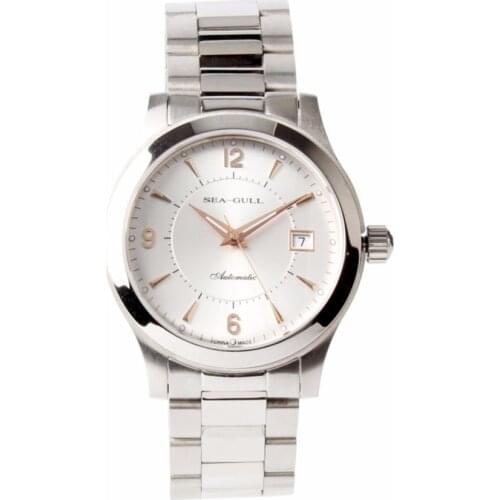 Genuine Seagull Sea-Gull Luminous Men Watches Golden Hands Self Wind Automatic Mens Mechanical Business Watch 816.351