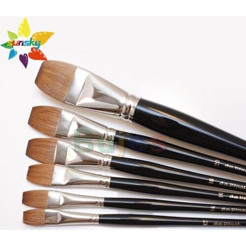 Original Germany da vinci 1311 Collinski red mink hair Flat head Soft Watercolor paiting pen Strong adsorption art supplies