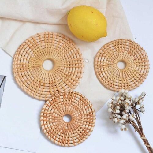 Coaster Solid Color Shooting Props Rattan Decorative Table Mat for Kitchen Accessories
