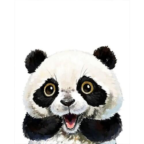 Frame DIY Painting By Numbers acrylic Colorful Animals panda Hand Painted Oil Paint By Numbers For Home Decor Art