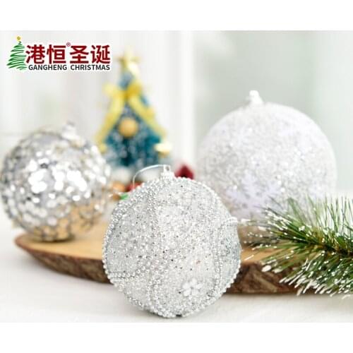 Christmas ball decoration hanging ball 8cm Christmas Tree Decoration pendant shopping mall store decoration window color