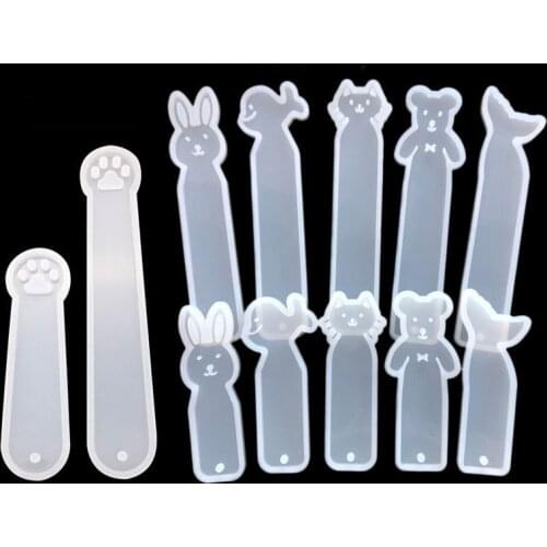 2Pcs Silicone Resin Mold For Bookmark Dried Flower Uv Epoxy Resin Mold DIY Bookmark Decoration Crafts Gifts Jewelry Making Tools