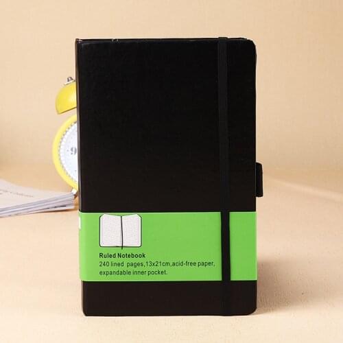 Hard Cover PU Lined Notebook Elastic Band Journal