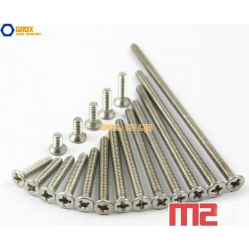M2 304 Stainless Steel Phillips Countersunk Head Machine Screw