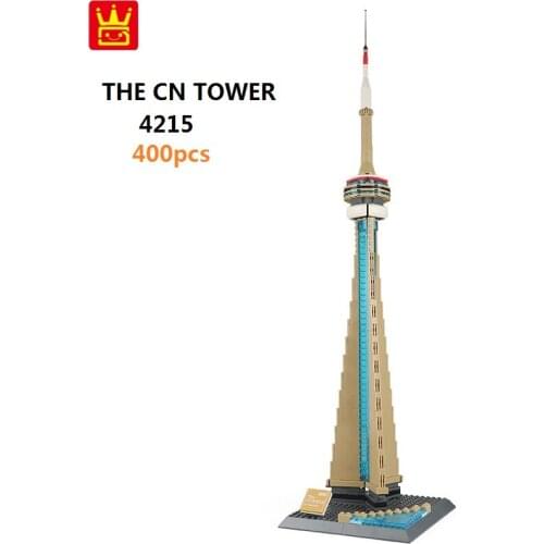 Wange BlOCKS Architecture Series The Toronto CN Tower Model Educational Building Bricks Toy For Children Funny Boy Gifts 4215