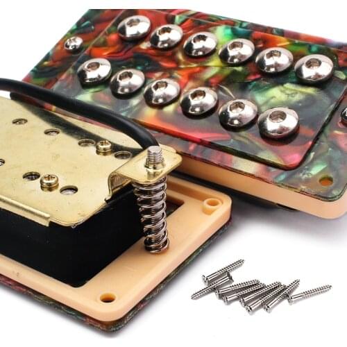 2pcs Colorful Humbucker Neck Bridge Pickup with Screws Guitar Accessories