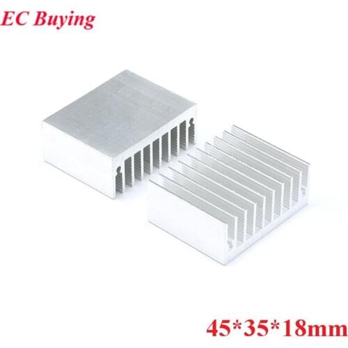 1pcs 45*35*18mm Heatsink Cooling Fin Radiator Aluminum Cooler Heat Sink for LED, Power IC Transistor, Module PBC 45X35X18mm