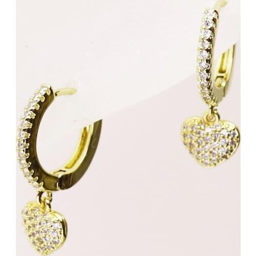 10 Pairs Tiny Zirconia Heart Series zirconia heart shape earrings drop earrings fashion jewelry earrings women earrings 8270