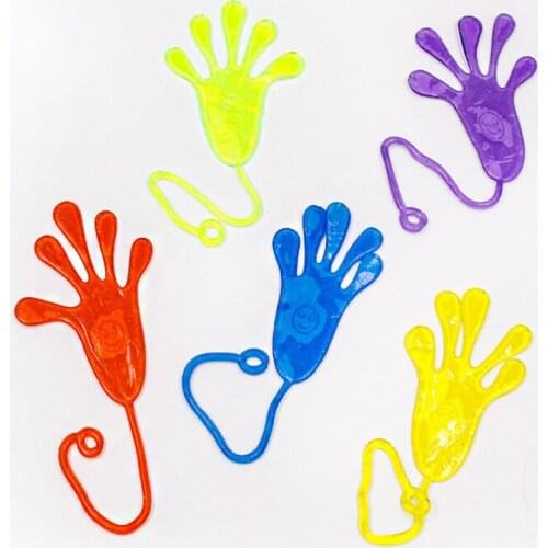 10 Pcs Kids Funny Sticky Hands toy Palm Elastic Sticky Squishy Slap Palm Toy kids Novelty Gift Party Favors supplies